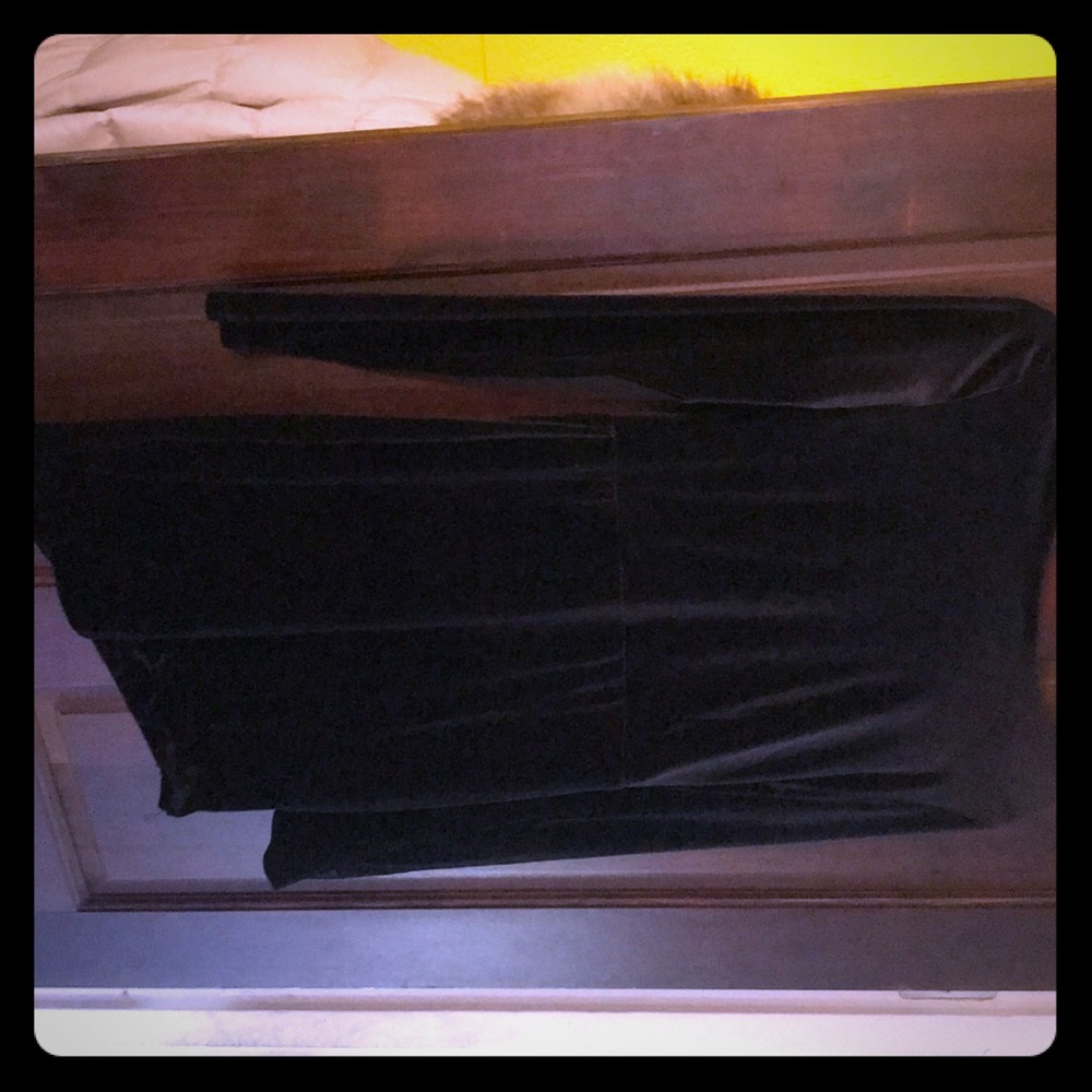 Black velvet dress